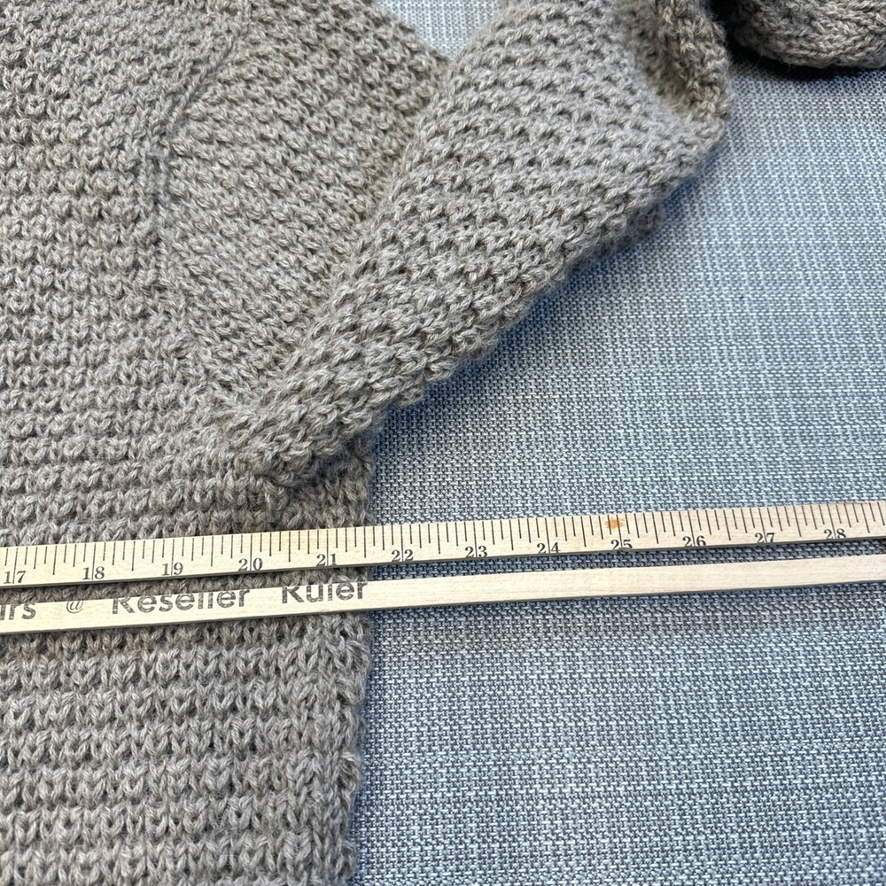 Peruvian Alpaca Cardigan Womens XL Neutral Chunky‎ Quiet Luxury Cottagecore Cozy - Picture 7 of 10